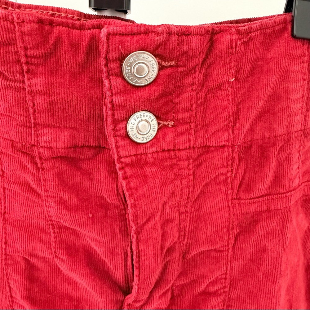 We The Free Burgundy Corduroy Flare Pants - Picture 2 of 5